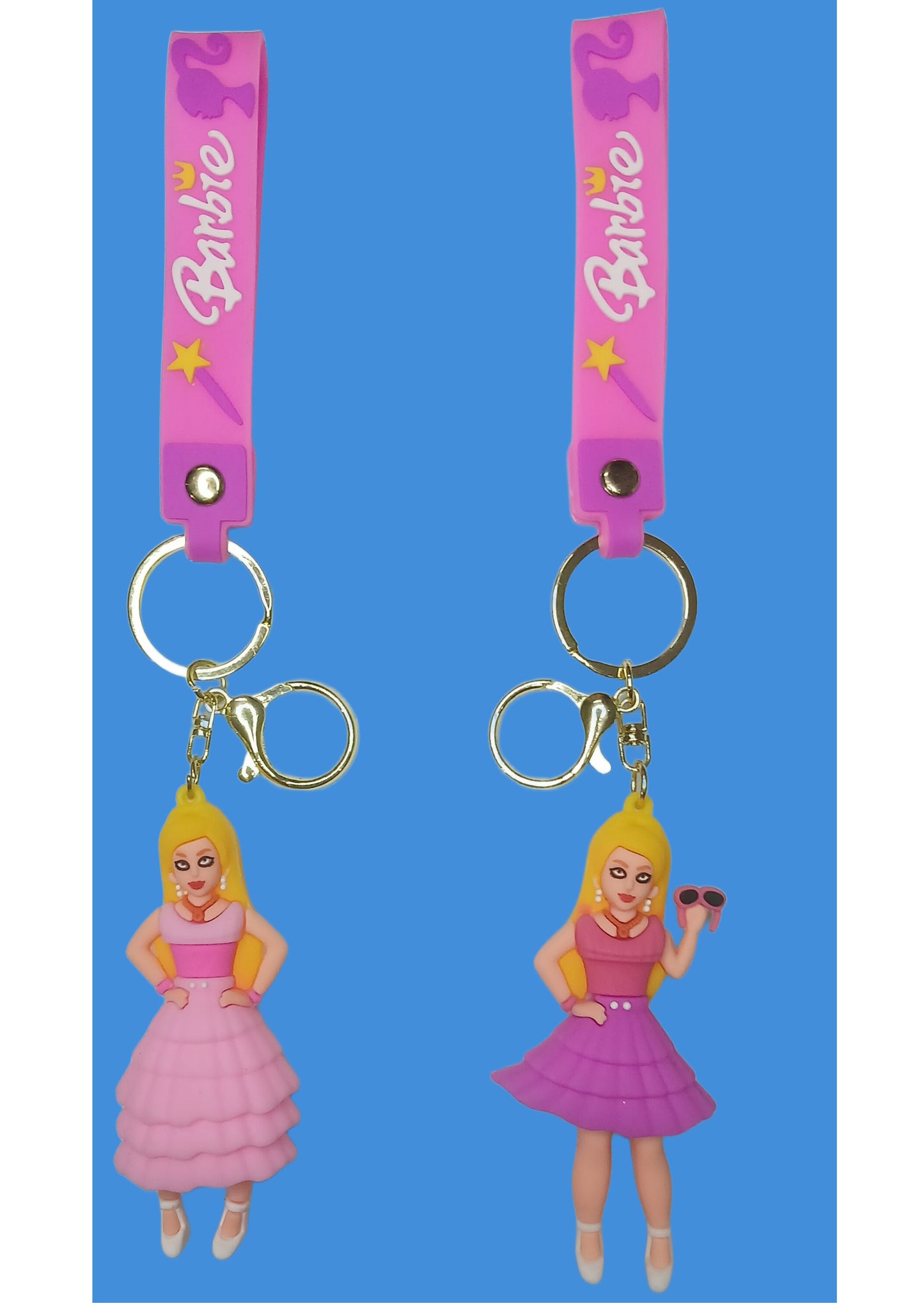 Barbie PVC Silicon Keychain with Hook(Any One)