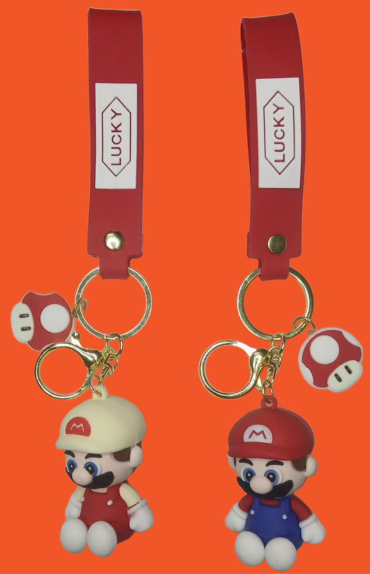 Mario PVC Silicon Rubberized Keychain with Hook (Any One)