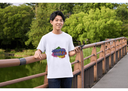 Celebrate Holi with Bold & White Happy Holi T-Shirts!