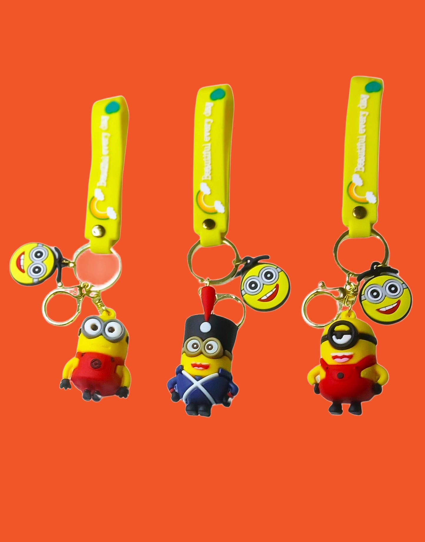 Minions PVC Silicon Keychain with Hook (Any One)