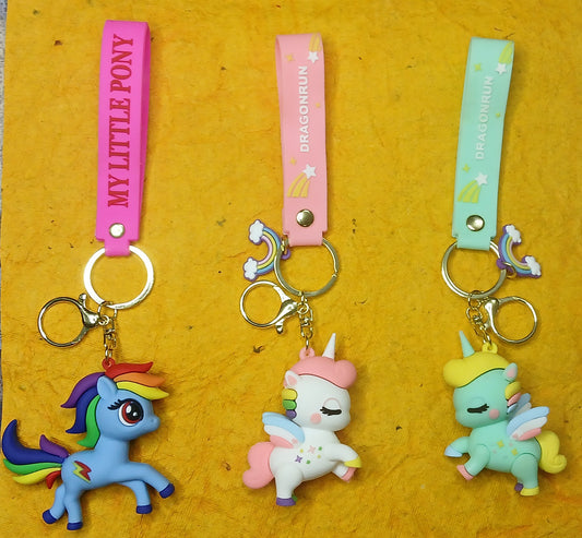 Unicorn PVC Silicon Keychain with Hook (Any One)