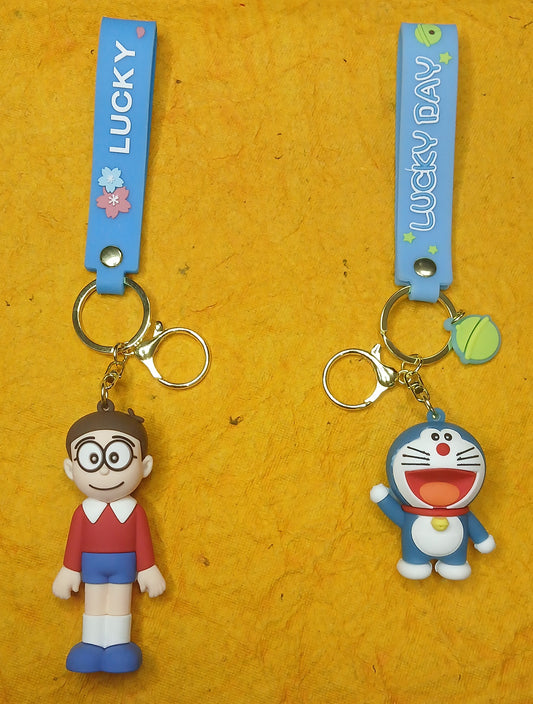 Celebrate Friendship and Adventure with the Doraemon & Nobita PVC Silicon Keychain! (Any One)