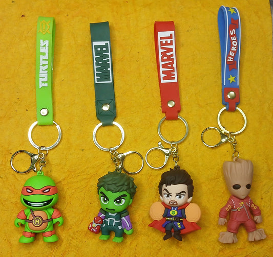 Unleash Heroic Power with the Super Heroes PVC Silicon Keychain! (Any One)