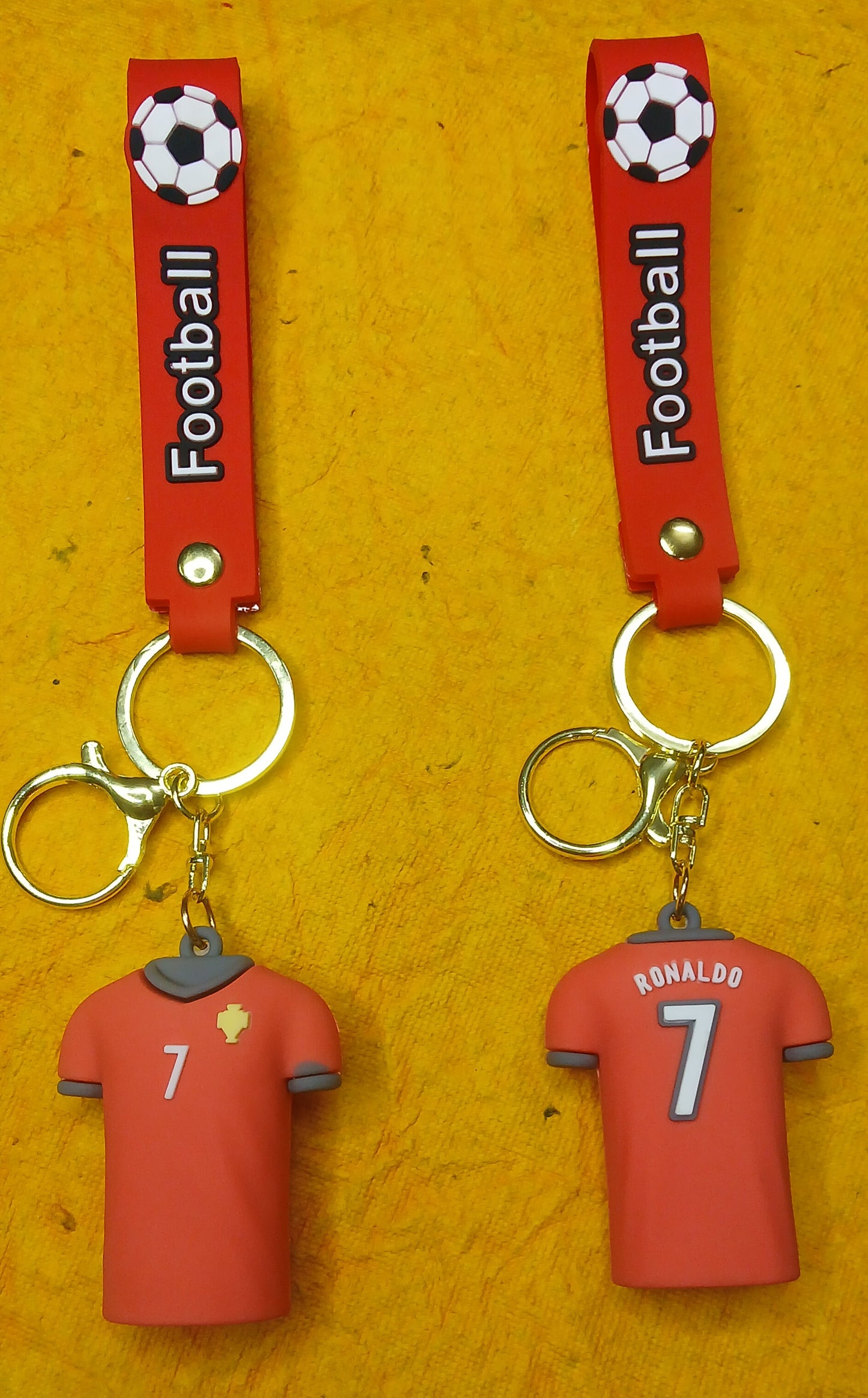 Ronaldo CR7 PVC Silicon Keychain with Hook