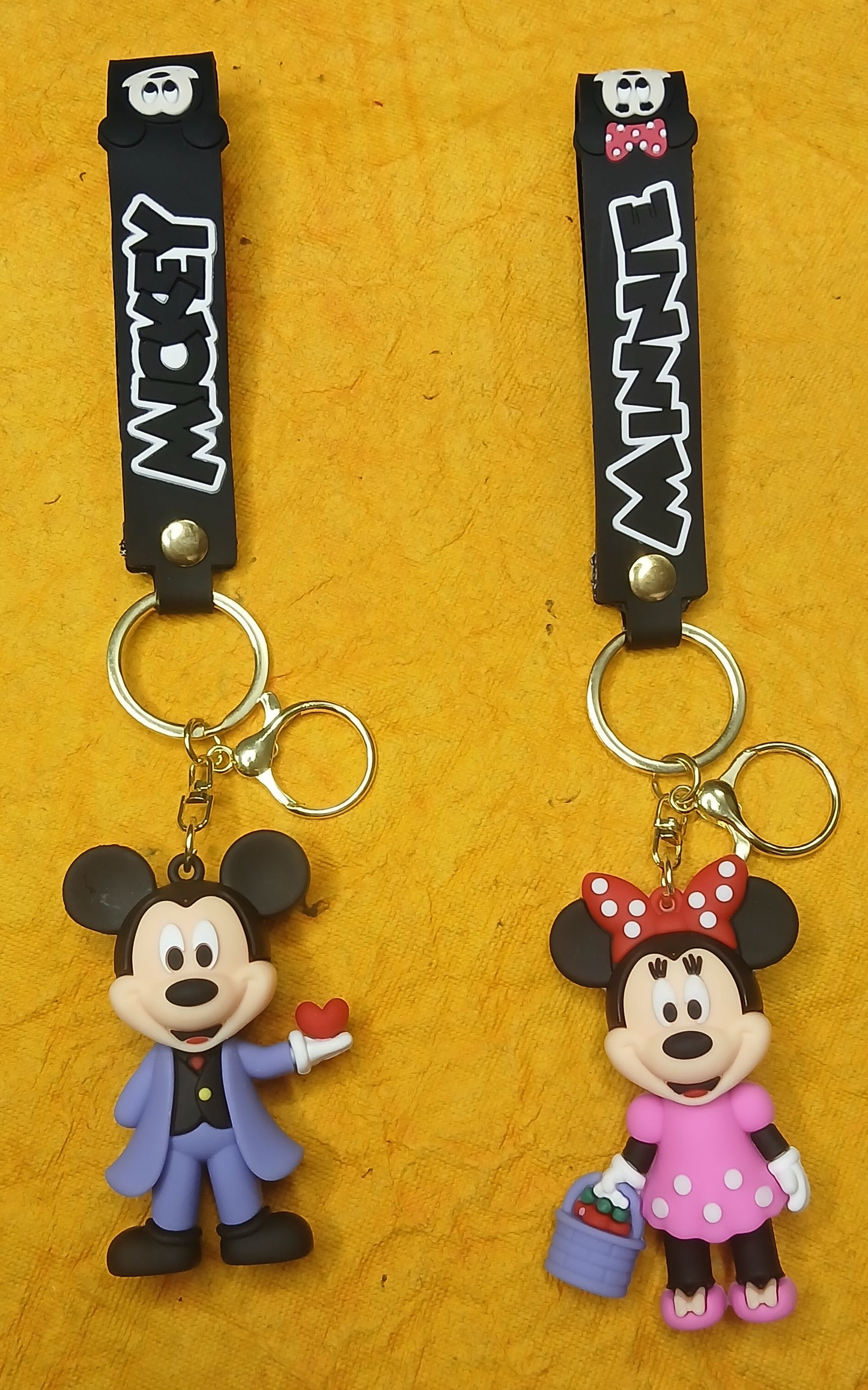 Celebrate Timeless Magic with the Mickey & Minnie PVC Silicon Keychain! (Any One)