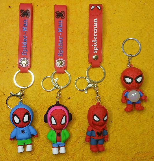 Swing into Action with the Spiderman PVC Silicon Keychain! (Any One)