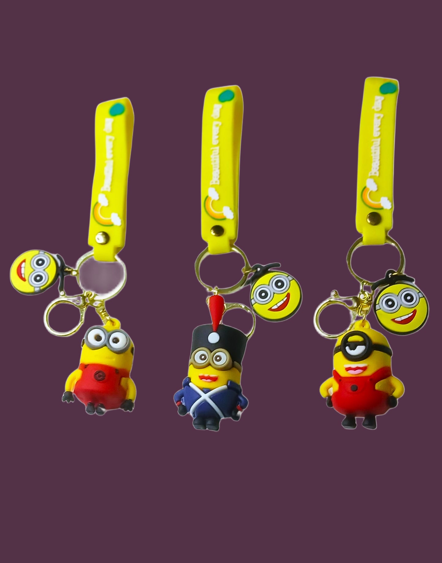 Minions PVC Silicon Keychain with Hook (Any One)