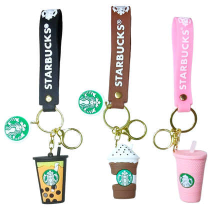 Premium Coffee Mug PVC Silicon Keychain with Hook (Any One)