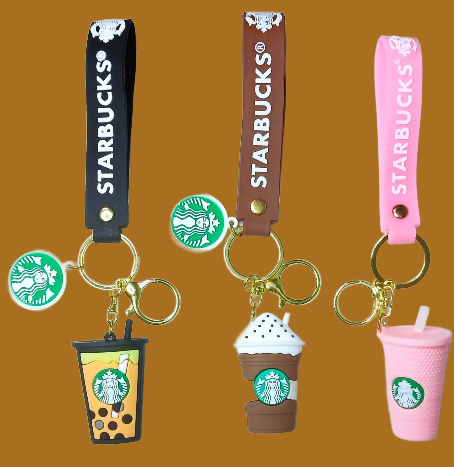 Premium Coffee Mug PVC Silicon Keychain with Hook (Any One)