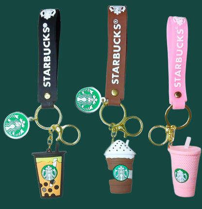 Premium Coffee Mug PVC Silicon Keychain with Hook (Any One)