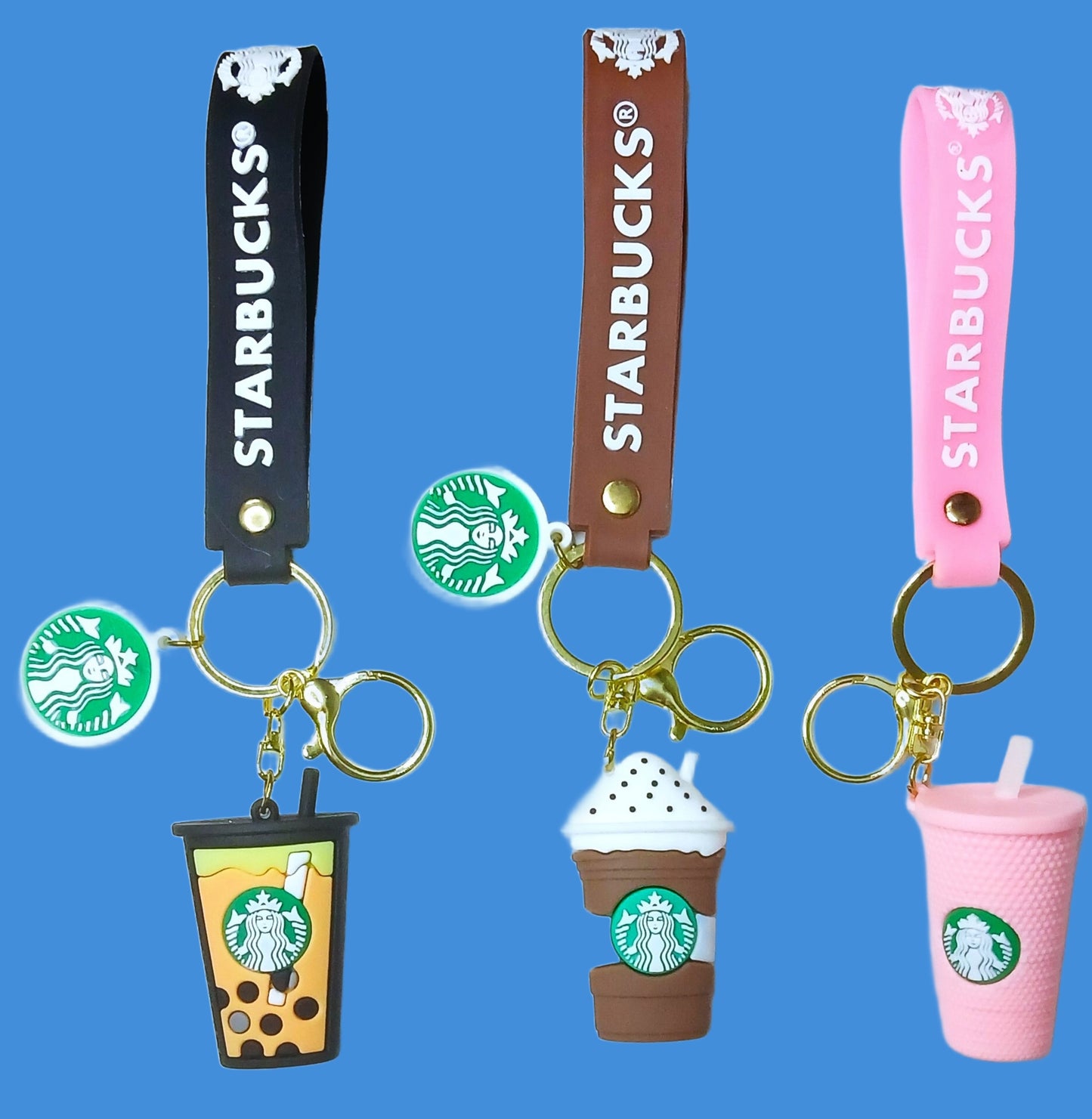 Premium Coffee Mug PVC Silicon Keychain with Hook (Any One)