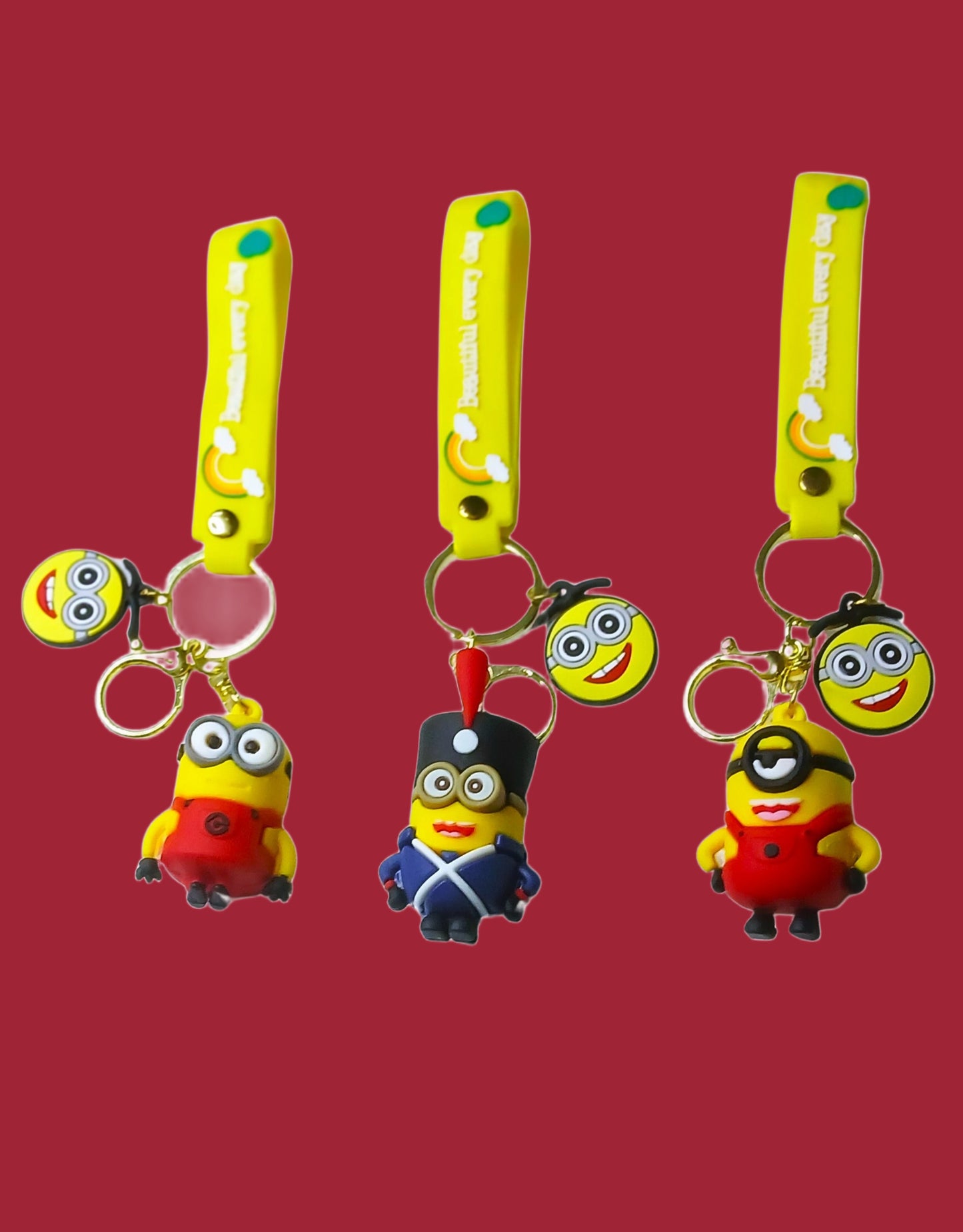 Minions PVC Silicon Keychain with Hook (Any One)