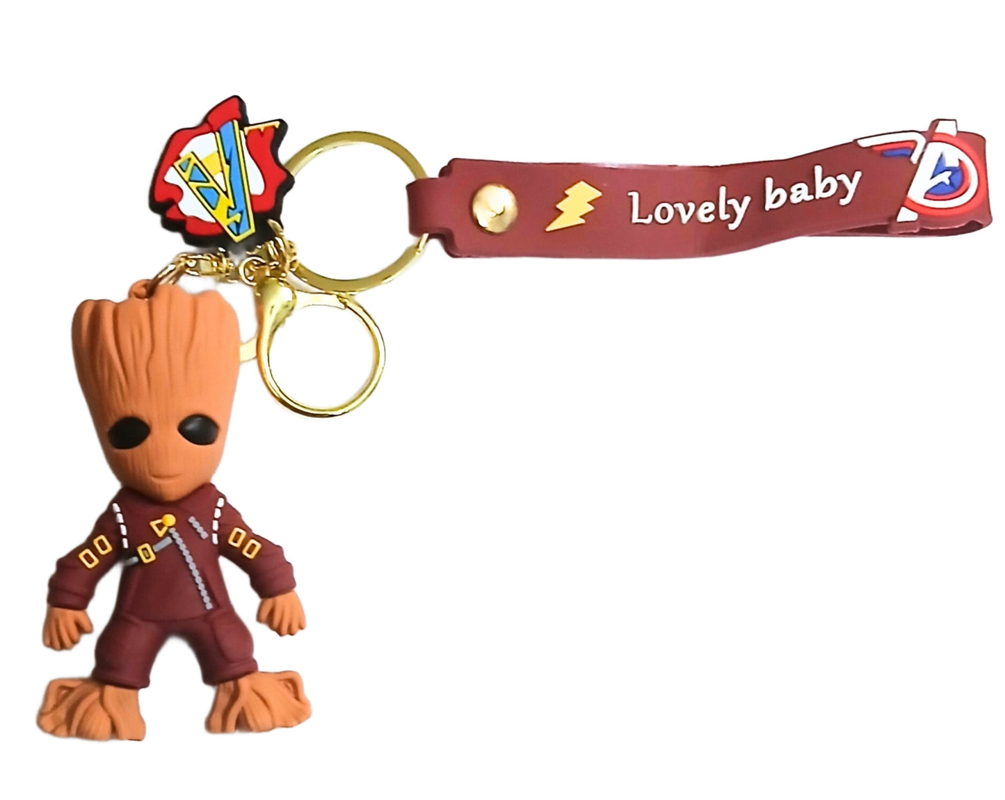 Groot Marvel PVC Silicon Keychain with Hook