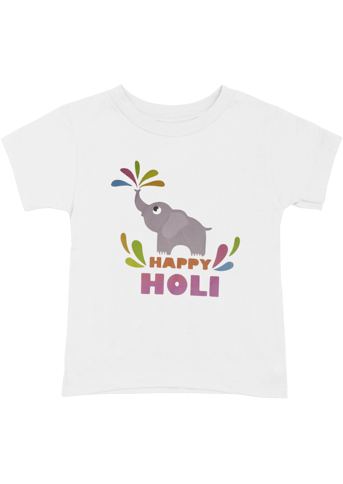 Celebrate Holi with Bold & White Happy Holi T-Shirts!