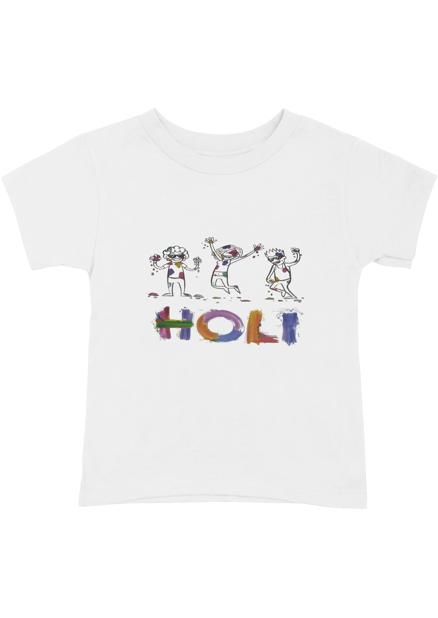 Celebrate Holi with Bold & White Happy Holi T-Shirts!