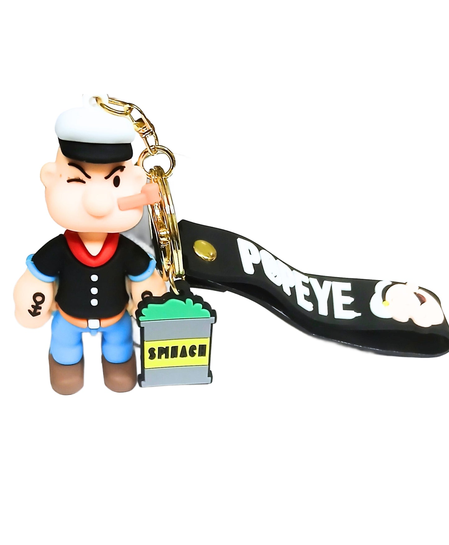 Popeye The Sailor Man PVC Silicon Keychain with Hook