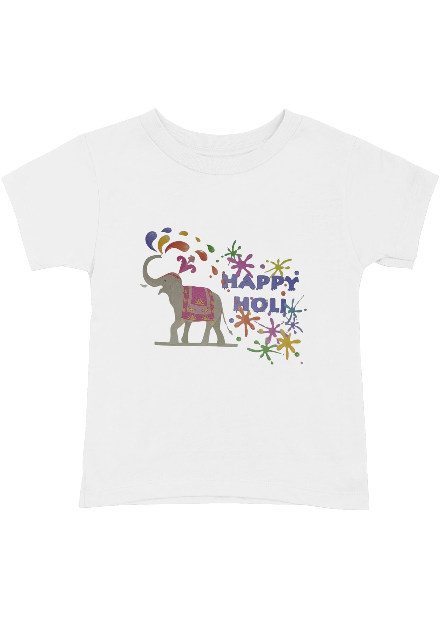 Celebrate Holi with Bold & White Happy Holi T-Shirts!