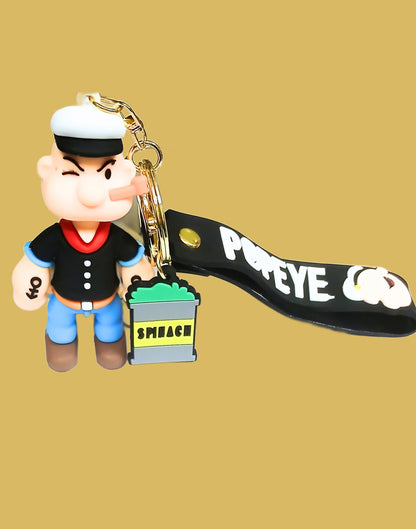 Popeye The Sailor Man PVC Silicon Keychain with Hook