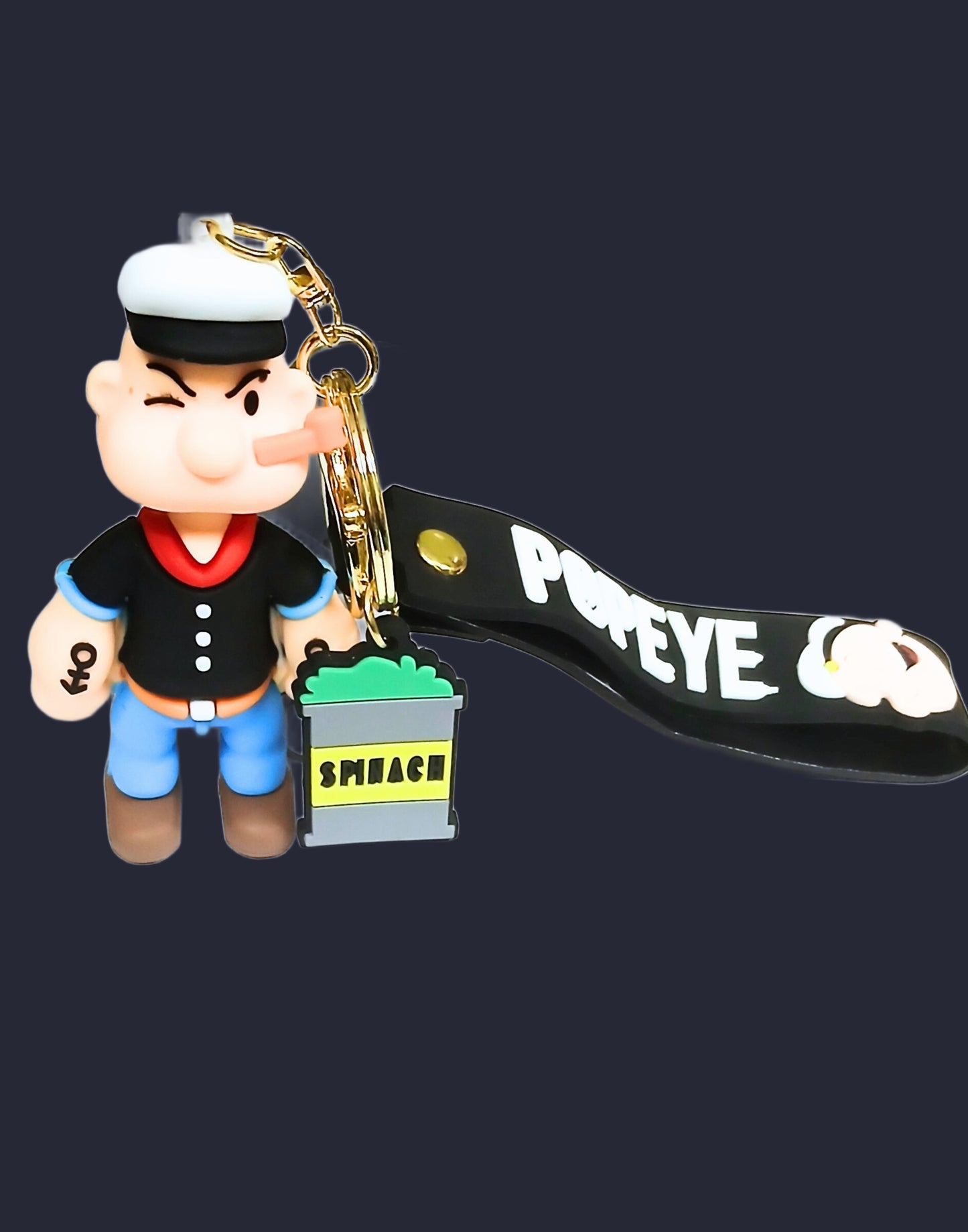 Popeye The Sailor Man PVC Silicon Keychain with Hook