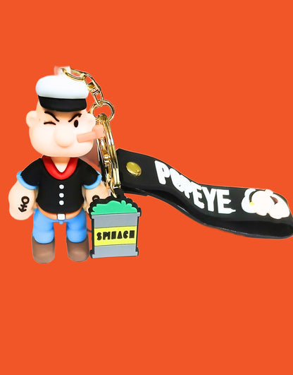 Popeye The Sailor Man PVC Silicon Keychain with Hook