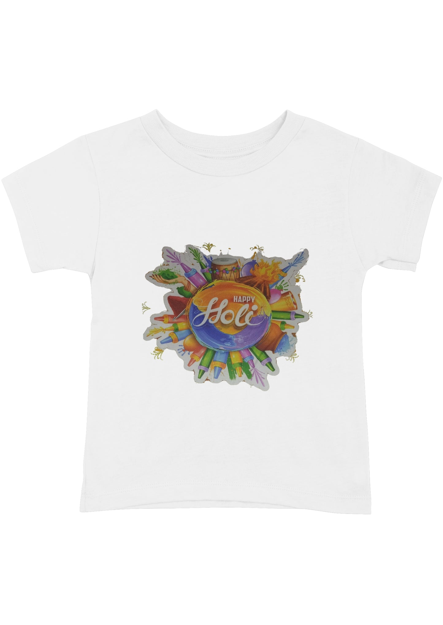 Celebrate Holi with Bold & White Happy Holi T-Shirts!