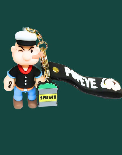 Popeye The Sailor Man PVC Silicon Keychain with Hook