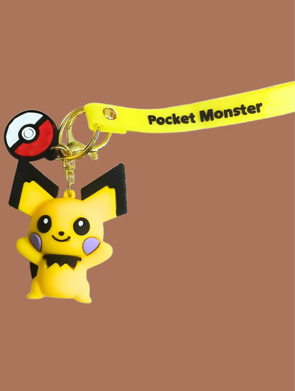 Pikachu PVC Silicon Keychain with Hook