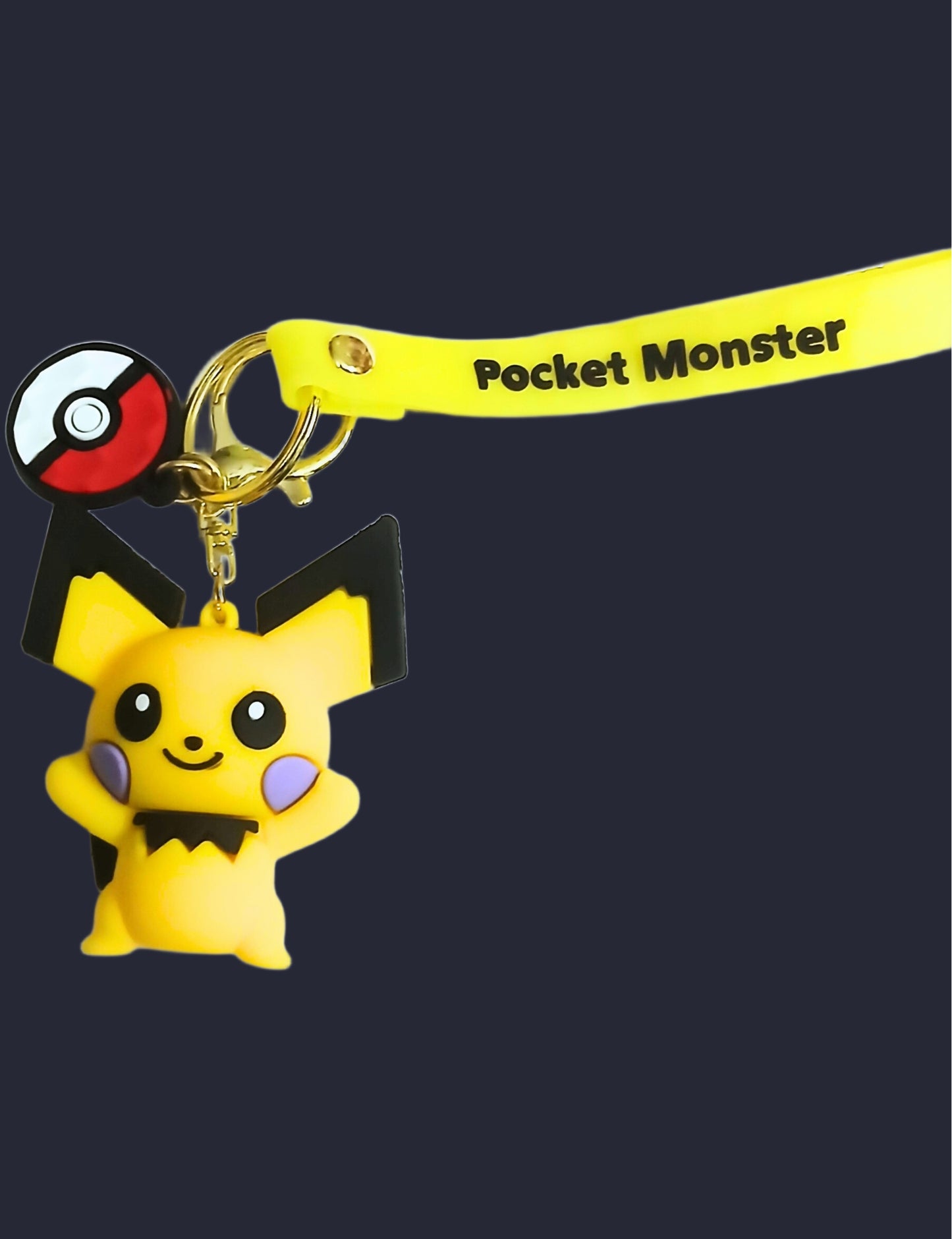 Pikachu PVC Silicon Keychain with Hook