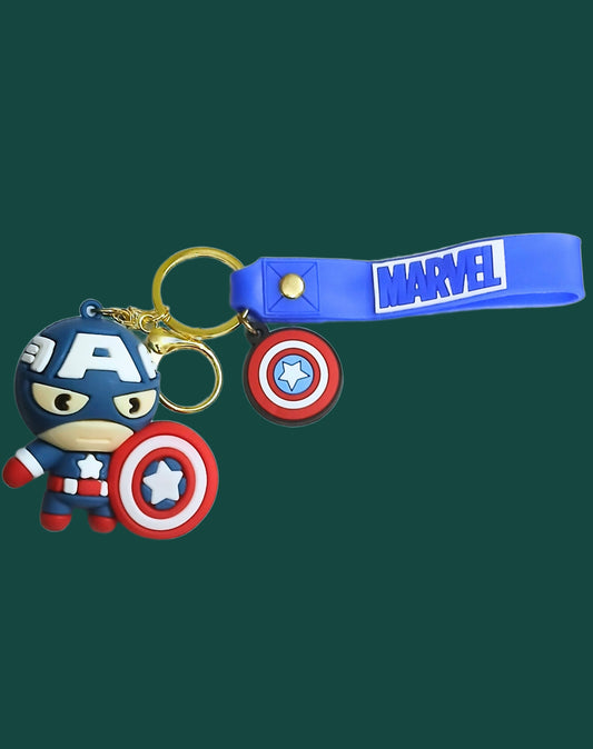 Baby Captain America Marvel PVC Silicon Keychain with Hook