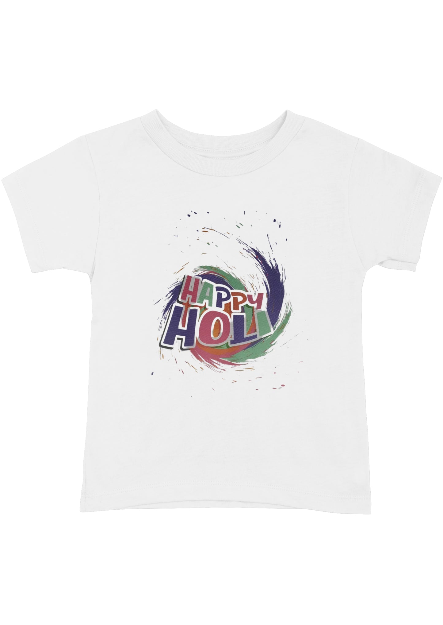 Celebrate Holi with Bold & White Happy Holi T-Shirts!