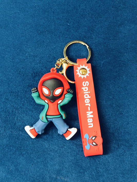 Swing into Action with the Spiderman PVC Silicon Keychain!