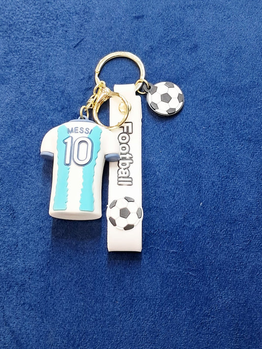 Messi Football PVC Silicon Keychain with Hook