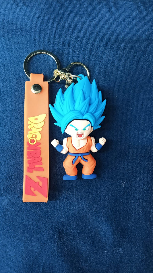 Unleash Godly Power with the Blue Hair Goku PVC Keychain!